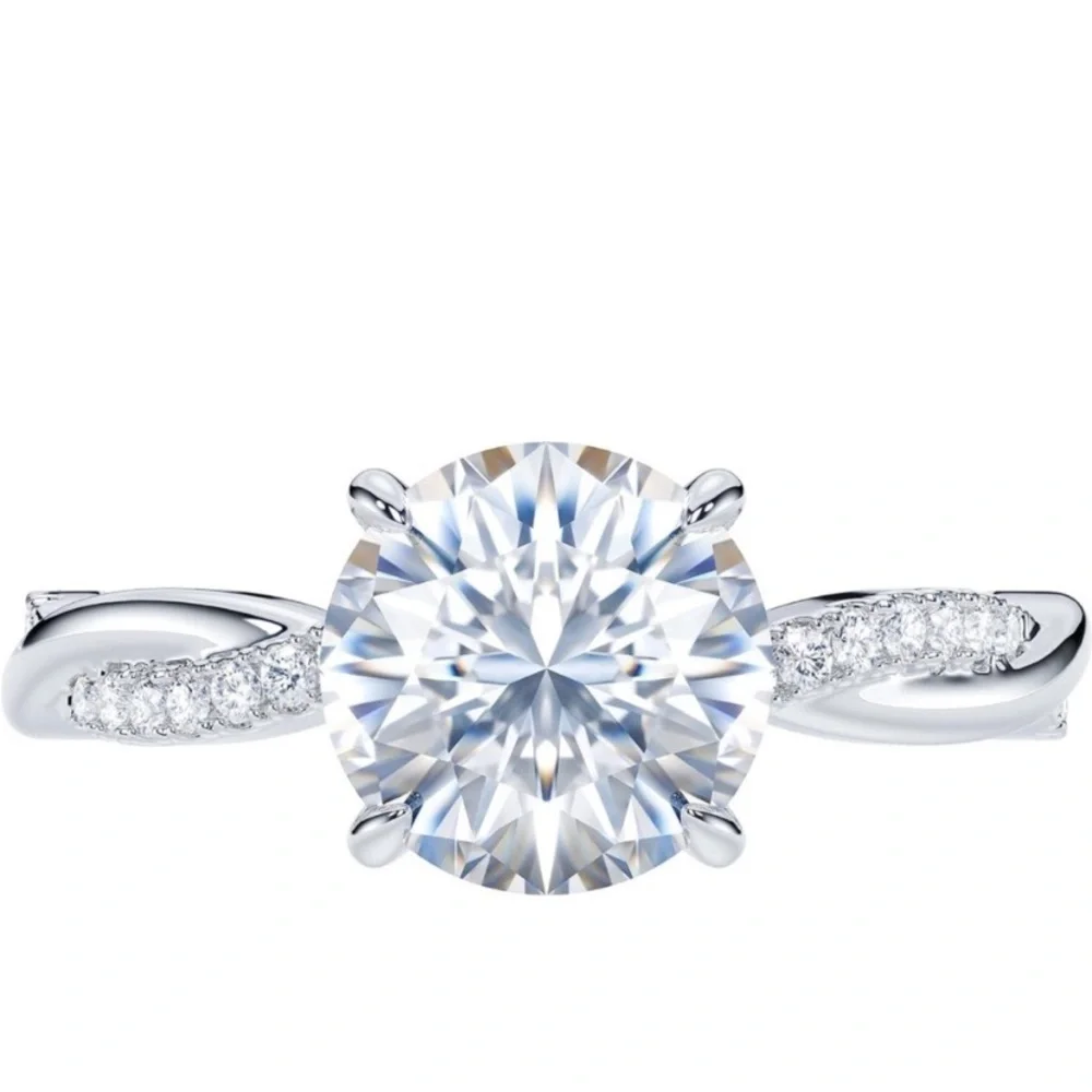 1.00ctw Moissanite Ring size 6.5, 7, 7.5, and 8 Certified and Stunning